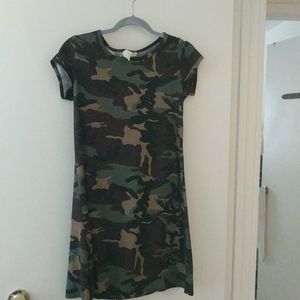 Olivia Ray size small ultimate soft army print mini dress